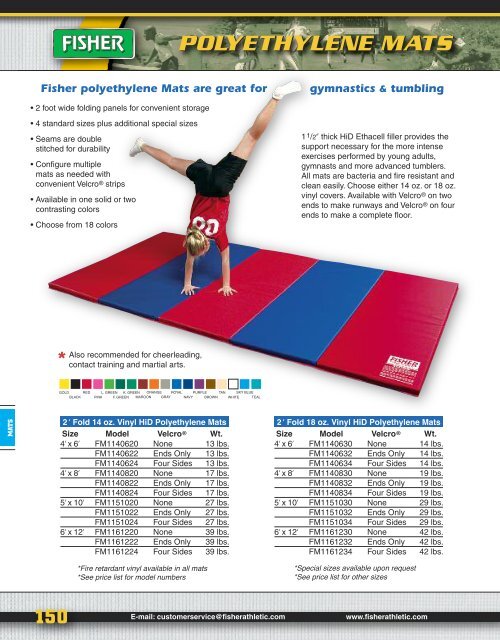 EXERCISE & GYMNASTIC MATS - Fisher Athletic
