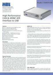 ÃSyBus CAN429-USB - mbs electronic systems