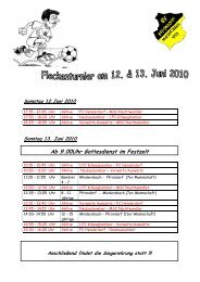 Samstag 12.Juni 2010 -  SV Pfrondorf/Mindersbach