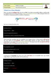 Telnet to a Cisco Router