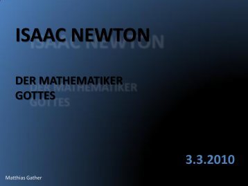Isaac Newton - der Mathematiker Gottes