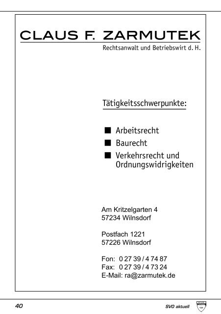 SVOAKTUELL - Sportverein 1931 Ottfingen eV