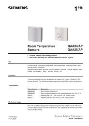 1748 Room Temperature Sensors QAA24/AP QAA25/AP