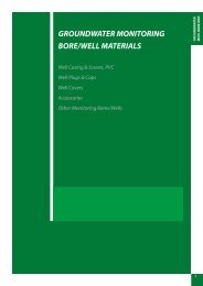 groundwater monitoring bore/well materials - Thermo Fisher