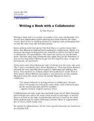 Writing a Book with a Collaborator - Para Publishing