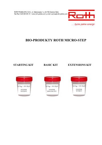 NOWE BIO-PRODUKTY ROTH MICRO-STEP