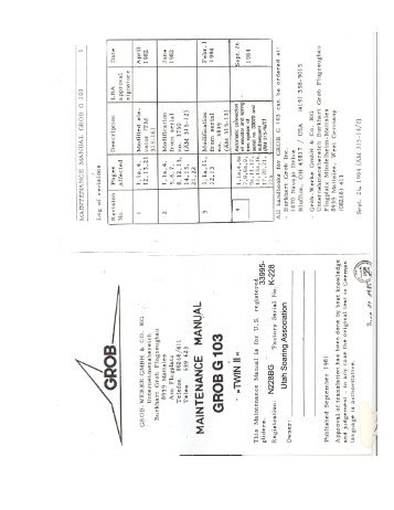 Twin II Maintenance Manual - Utah Soaring Association