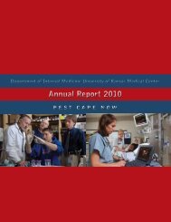 Annual Report 2010 Annual Report 2010 - University of Kansas ...