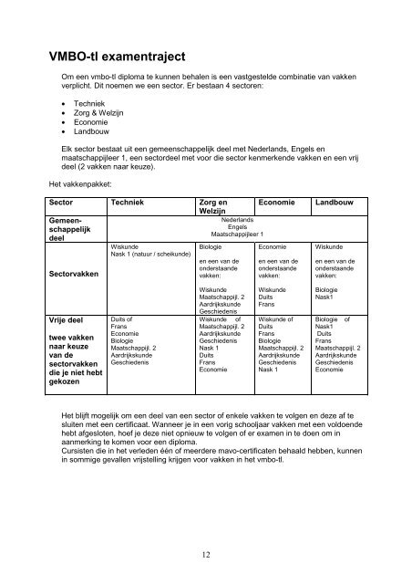 Brochure VAVO algemeen - Leeuwenborgh Opleidingen