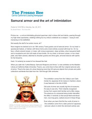 Samurai armor and the art of intimidation - International Arts & Artists