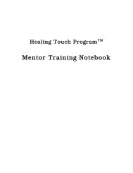 Mentor Training Notebook - Healing Touch Program