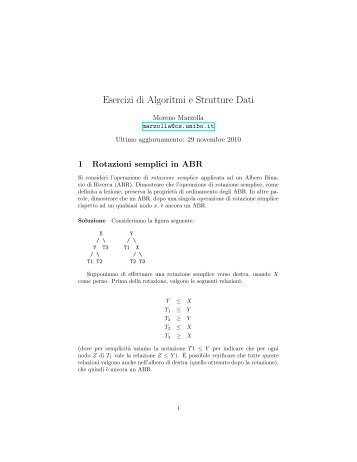 Esercizi di Algoritmi e Strutture Dati - Moreno Marzolla