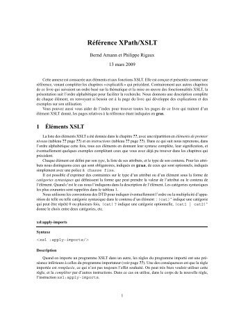 Référence XPath/XSLT - IA