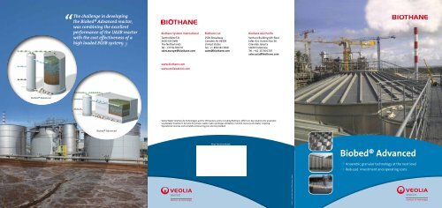 Biobed® Advanced Brochure - Veolia Water Solutions & Technologies