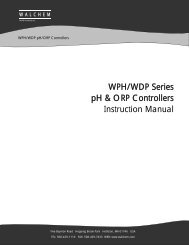 WPH/WDP Series pH & ORP Controllers Instruction Manual