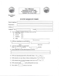 Event Request Form - Hoboken NJ