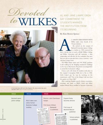 AL AND JANE LAMPE GROH SAY ... - Wilkes University