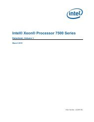 Intel® Xeon® Processor 7500 Series Datasheet, Volume 1