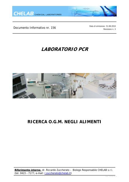 Documento Informativo nr - CheLab