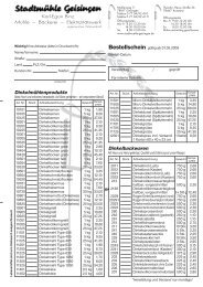 mit hohem Eigehalt - Stadtmühle Geisingen