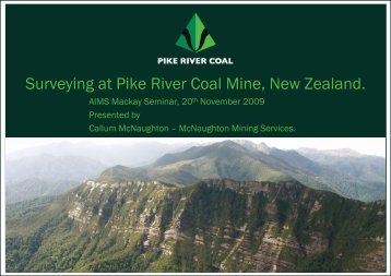 Surveying at Pike River Coal Mine - Callum McNaughton - AIMS
