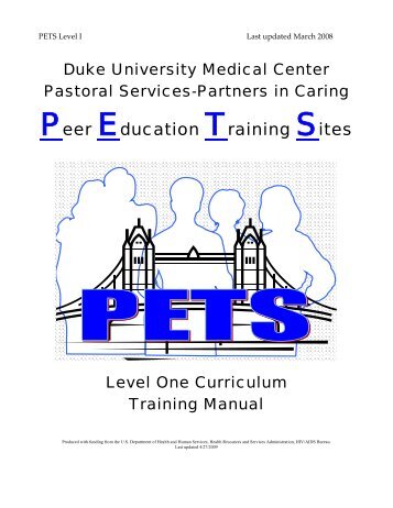 Duke Level 1 Curriculum - Peer Education & Evaluation Resource ...