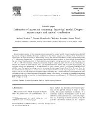 Estimation of acoustical streaming - Fluid.ippt.pan.pl