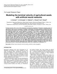 Modeling the terminal velocity of agricultural seeds with artificial ...