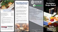Developing a Recipe Manual - Sysco Food Services of Hampton ...