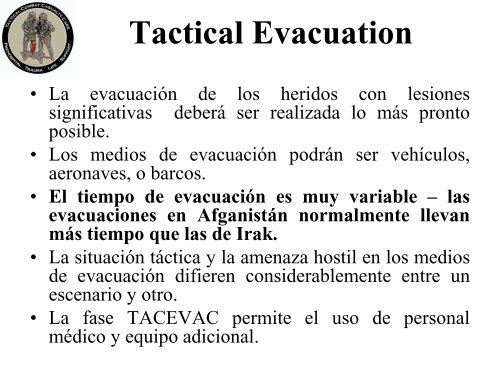 TACEVAC 0203PP04 Tactical Evacuation Care 120917