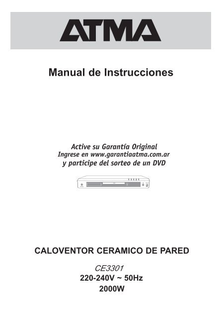 Manual de Instrucciones - Atma