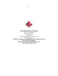 WATER POLO CANADA