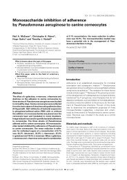 Monosaccharide inhibition of adherence by Pseudomonas ...