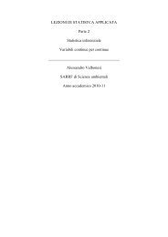 Correlazione e regressione (file pdf) - Scuola di Scienze Ambientali