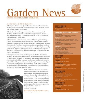 Garden News - Queens Botanical Garden