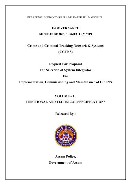 RFP VOL-I.pdf - National Crime Records Bureau