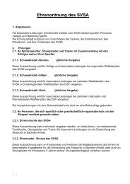 Ehrenordnung des SVSA -  Skiverband Sachsen-Anhalt e.V.