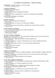 Les Antigones contemporaines â Table des matiÃ¨res Introduction ...