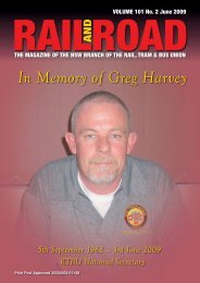 In Memory of Greg Harvey - Rail, Tram and Bus Union of NSW