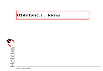 Odabir kadrova - Holcim