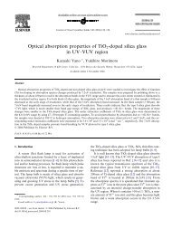 Optical absorption properties of TiO2-doped silica glass in UV–VUV ...