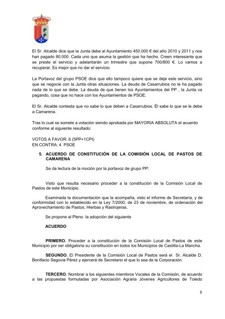 Acta pleno 24-09-2012 - Ayuntamiento de Camarena