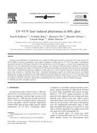 UV–VUV laser induced phenomena in SiO2 glass