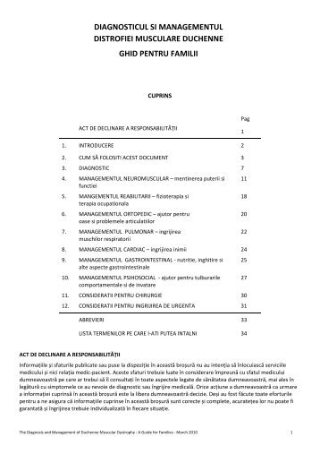 diagnosticul si managementul distrofiei musculare ... - Treat-NMD