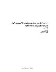 Advanced Configuration and Power Interface Specification - ACPI