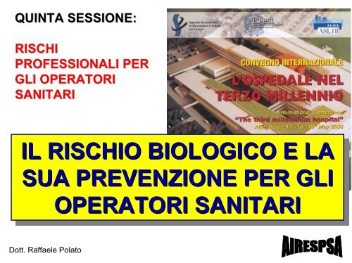 II rischio biologico e la prevenzione per gli operatori sanitari