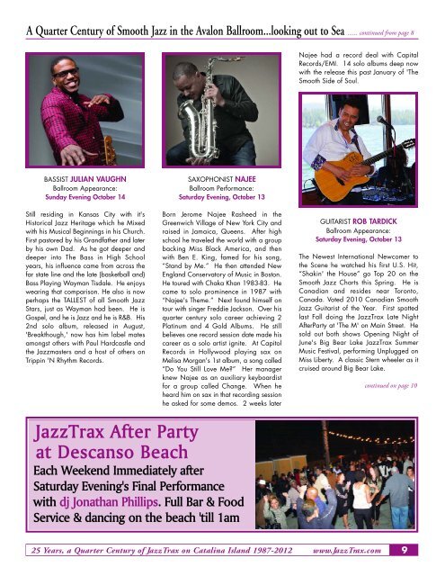 2012 JazzTrax Festival Program