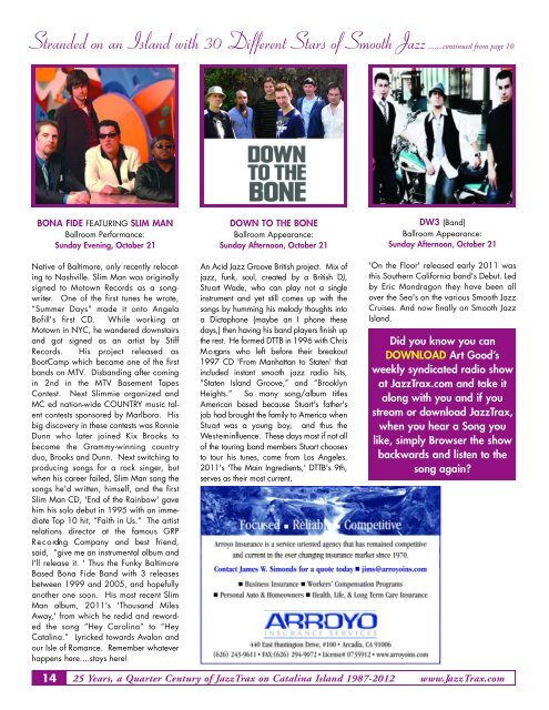 2012 JazzTrax Festival Program