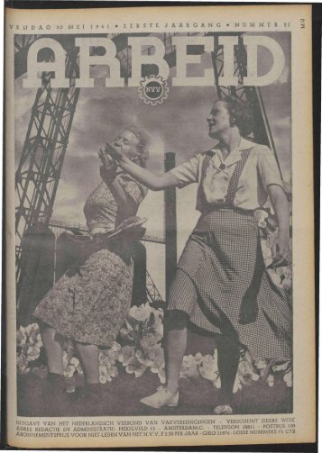 Arbeid (1941) nr. 21 - Vakbeweging in de oorlog