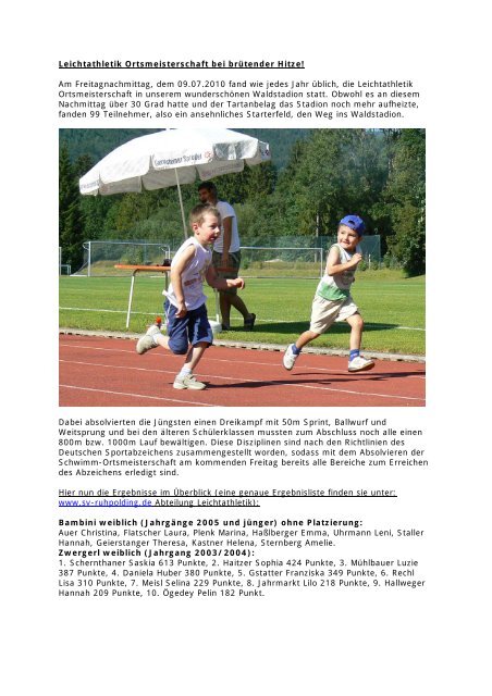 Bericht Sv Ruhpolding